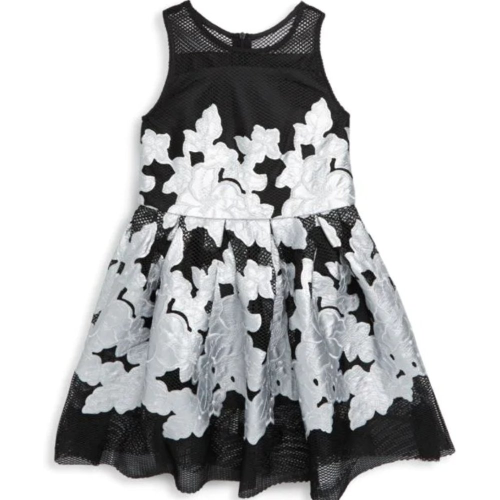 Halabaloo Embroidered Floral Fit-&-Flare Dress- 4T